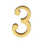 M Marcus Heritage Brass Numeral 3 - Concealed Fix 76mm